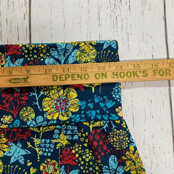 LuLaRoe Fit N Flare Skirt Medium Grafitti Floral Print Multicolor Knee Length - Picture 5 of 8
